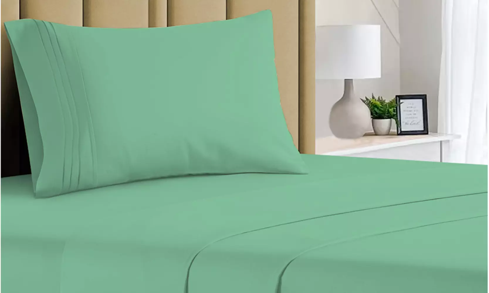 1800 TC Twin Sheet Set - 3PC Double Brushed Bamboo Blend