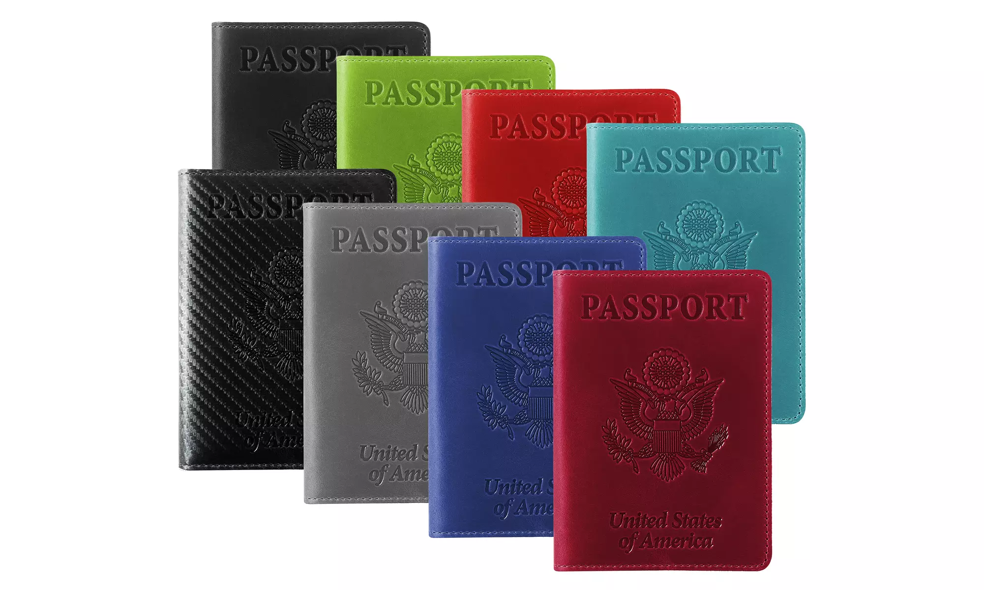 3:Pack RFID Multi-function Passport Holder with CDC Vaccination Card Slot 