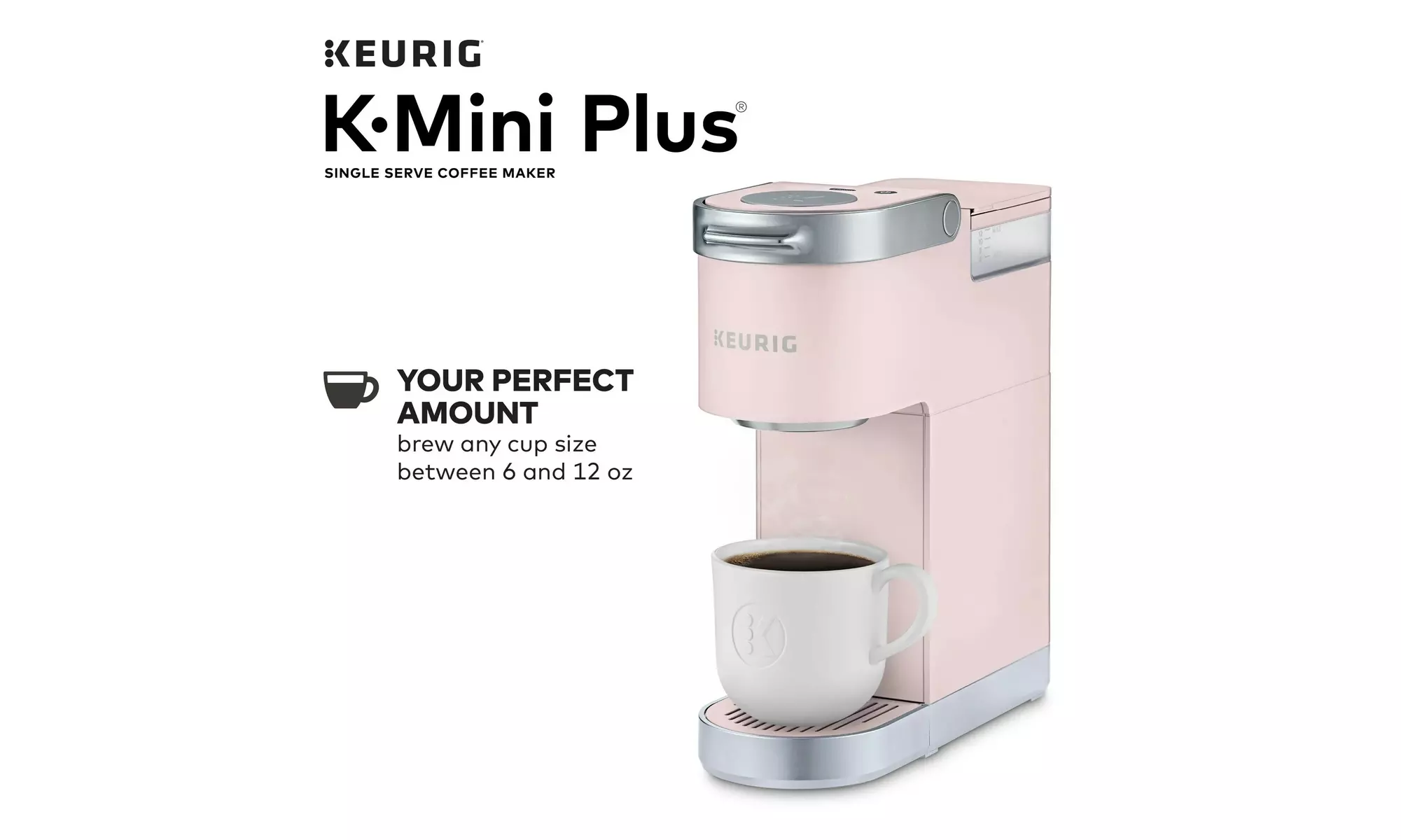 Keurig K-Mini Plus Single Serve K-Cup Pod Coffee Maker, Dusty Rose