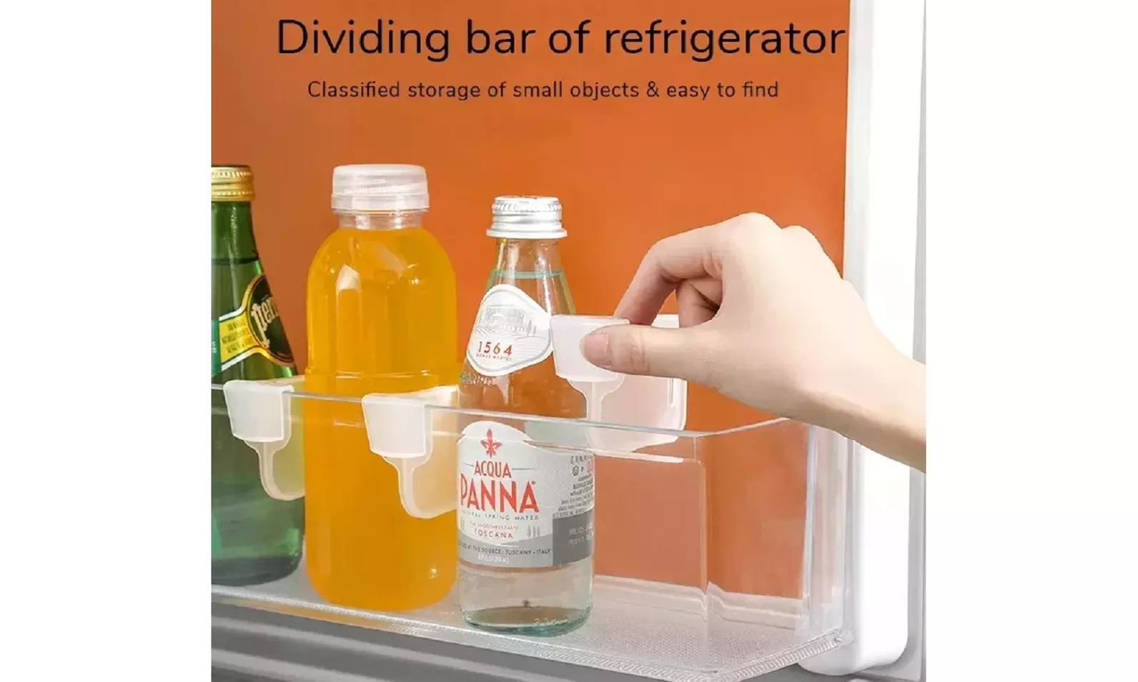 8 Pcs Refrigerator Storage Organizer Partition Board Shelf Divider Separator US - Primary Image