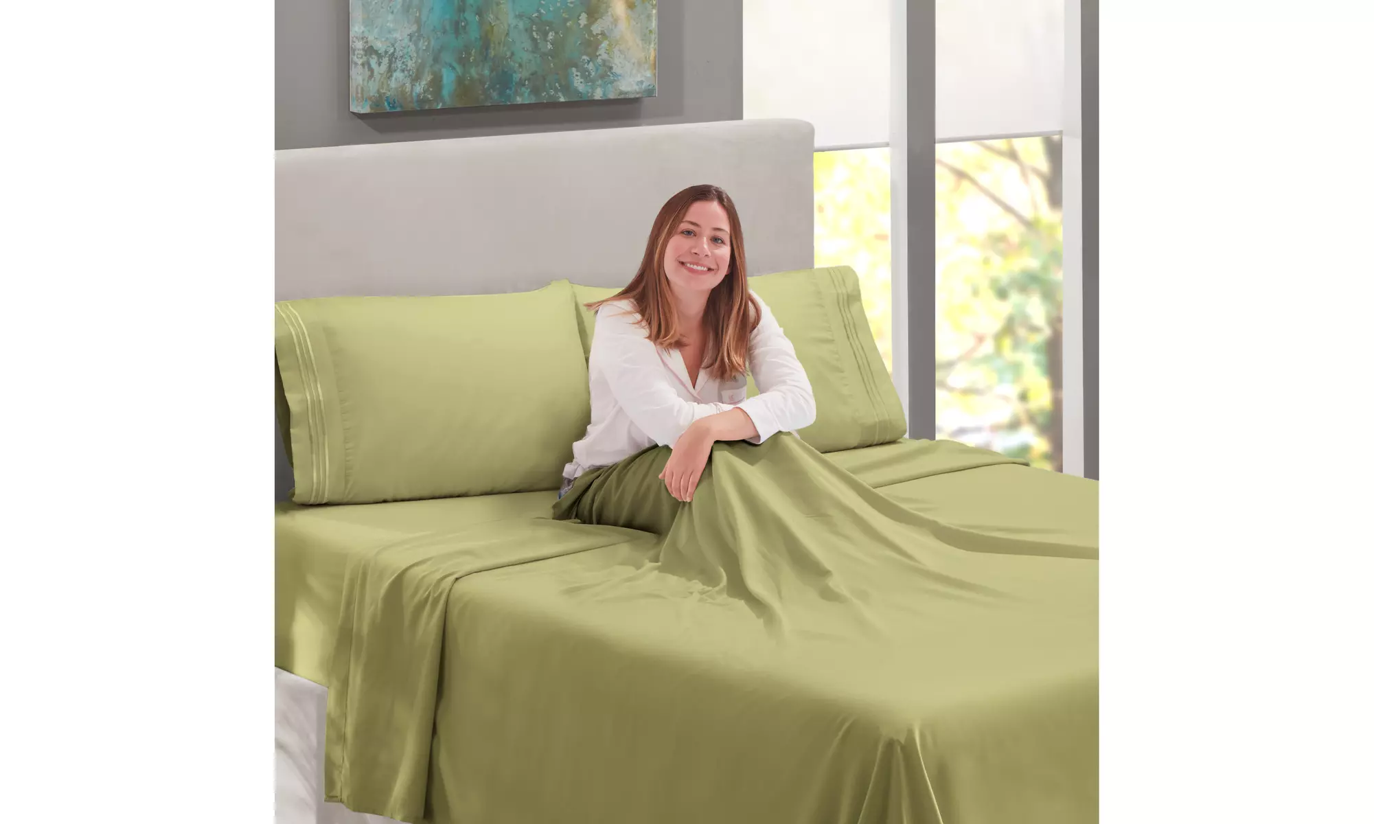 Nestl Premium Deep Pocket Extra Soft 1800 Microfiber Bed Sheet Set