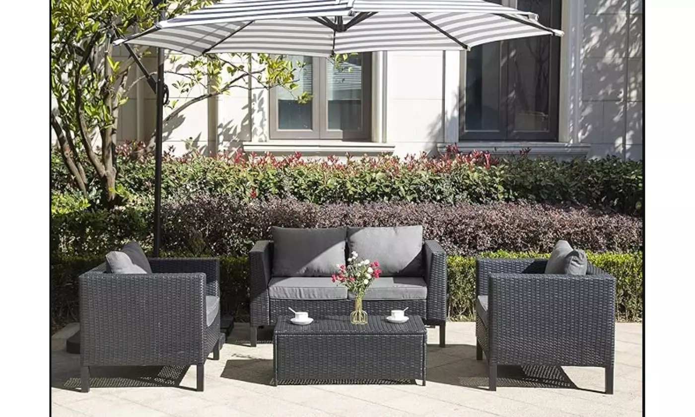 Four-Piece Westin Trends Fiji Outdoor Patio Sofa Set with Back Cushions - Primary Image