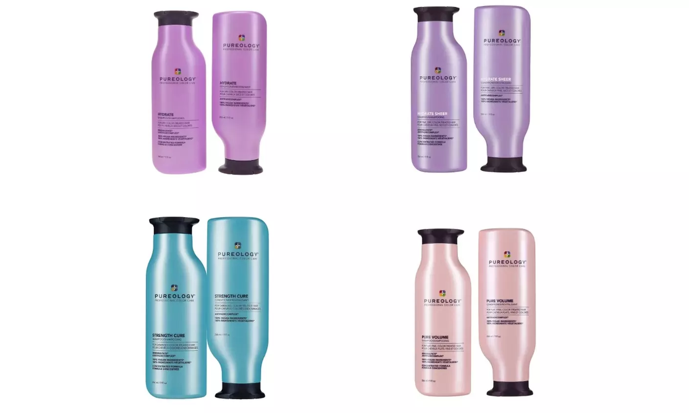Pureology Hydrate, Sheer, Strength Cure or Pure Volume Shampoo & Conditioner 9oz