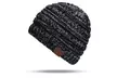 Cold Winter Warm Knitting Trendy CC Ponytail Beanies Hats Caps for Women - Second Medium