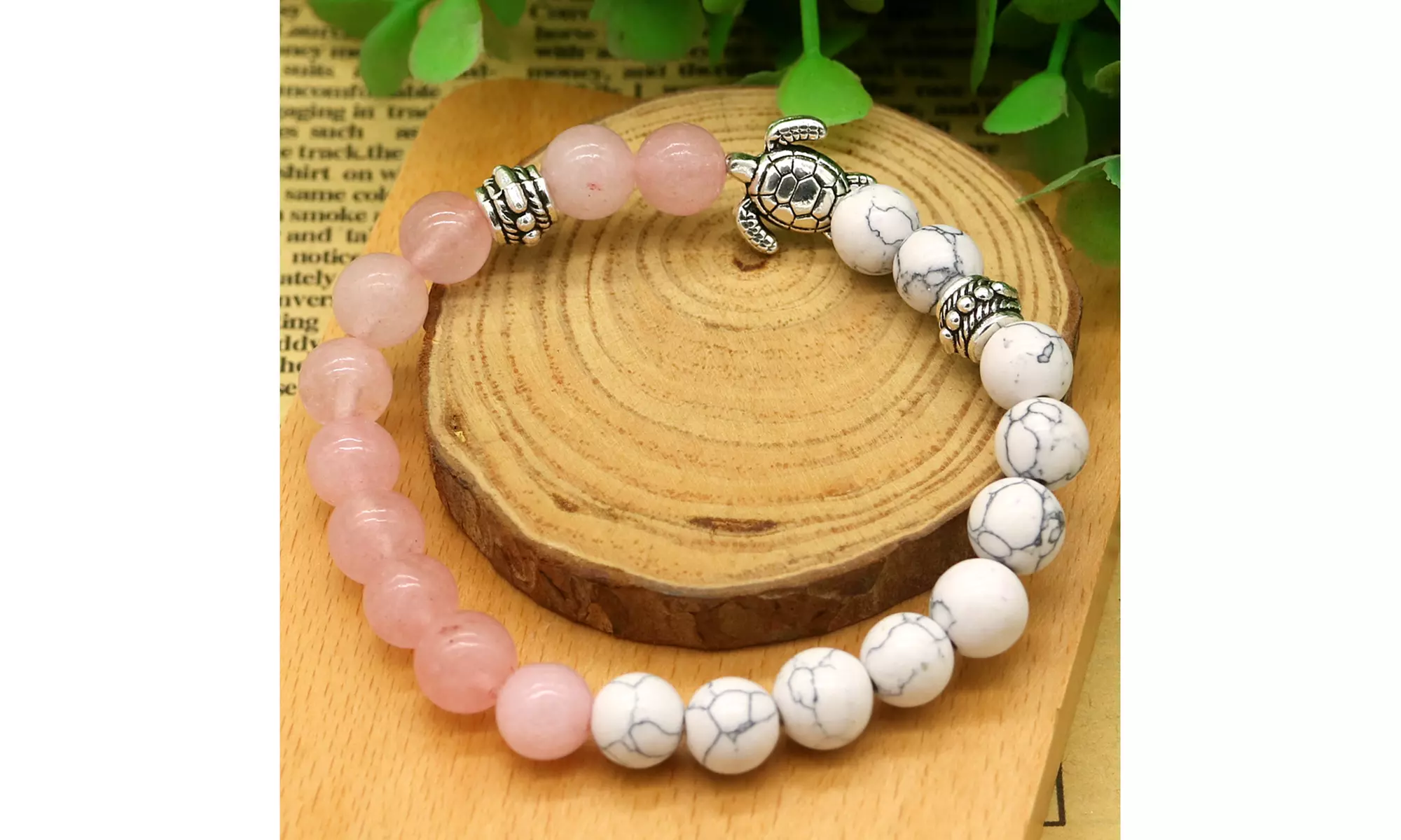 Quartz and Turtle Healing Bracelet - Primary Image