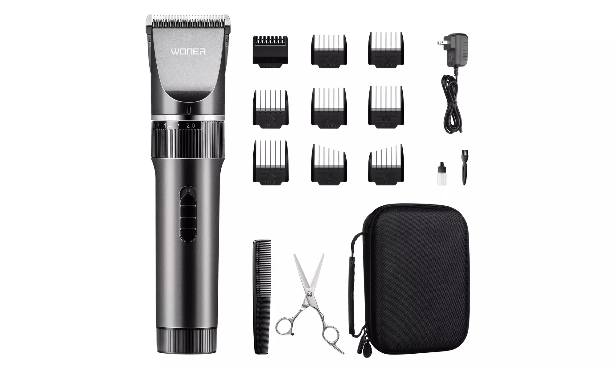 WONER Hair Trimmers, Quiet Cordless Rechargeable Hair Clippers - Primary Image