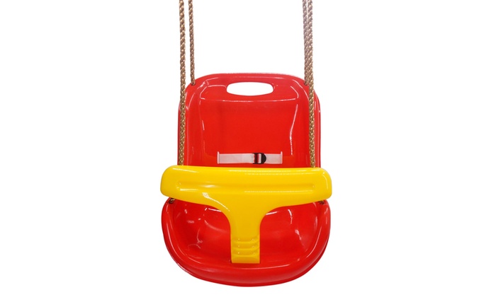 red baby swing