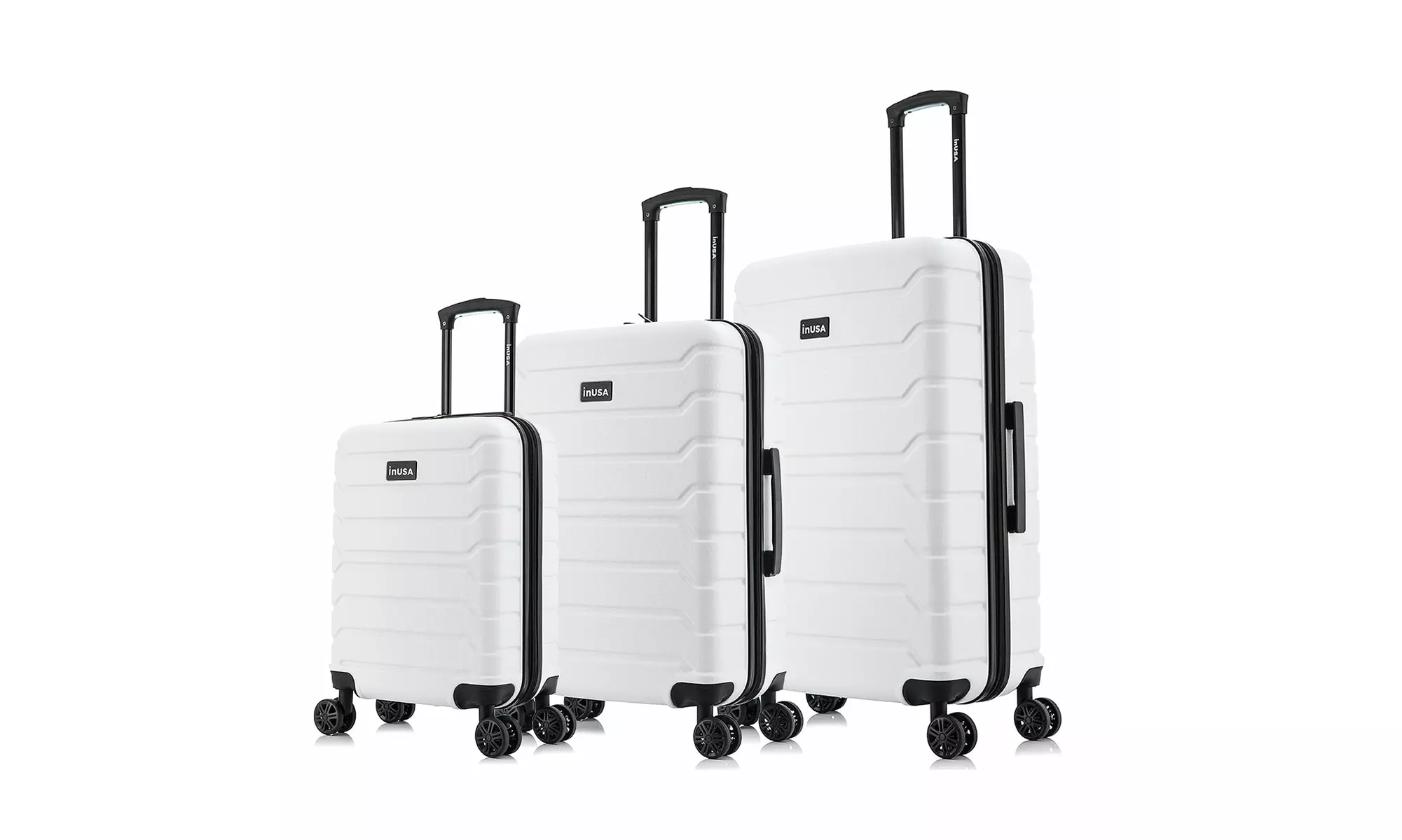 3-Piece InUSA Trend Lightweight Hardside Spinner Luggage Set 20"/24"/28"