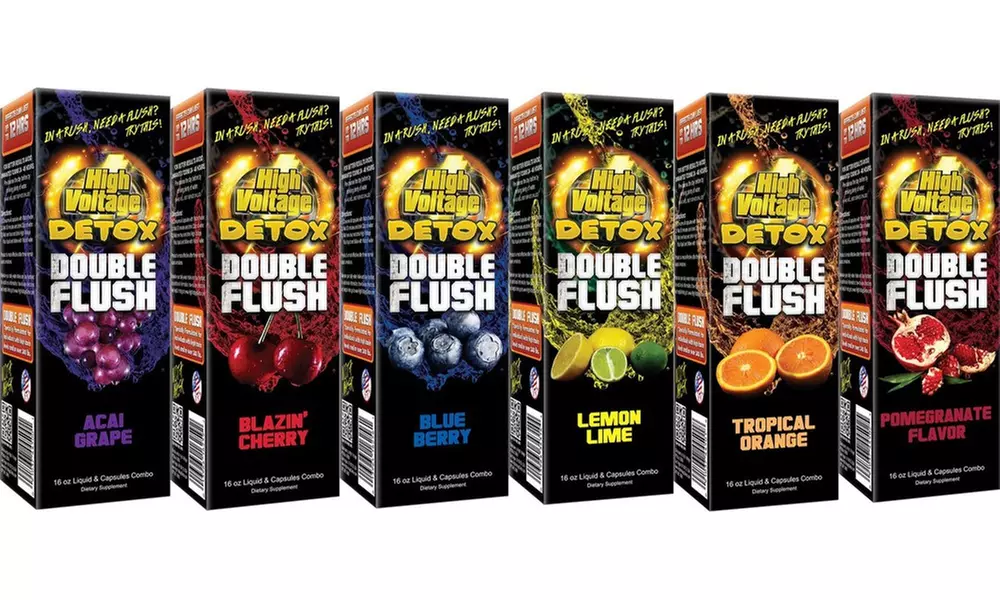 High Voltage Detox Double Flush 16 oz. Liquid & Capsules Combo - Primary Image