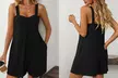 Women's Casual Sleeveless Wide-Leg Romper Jumpsuit with Pockets - Second Medium