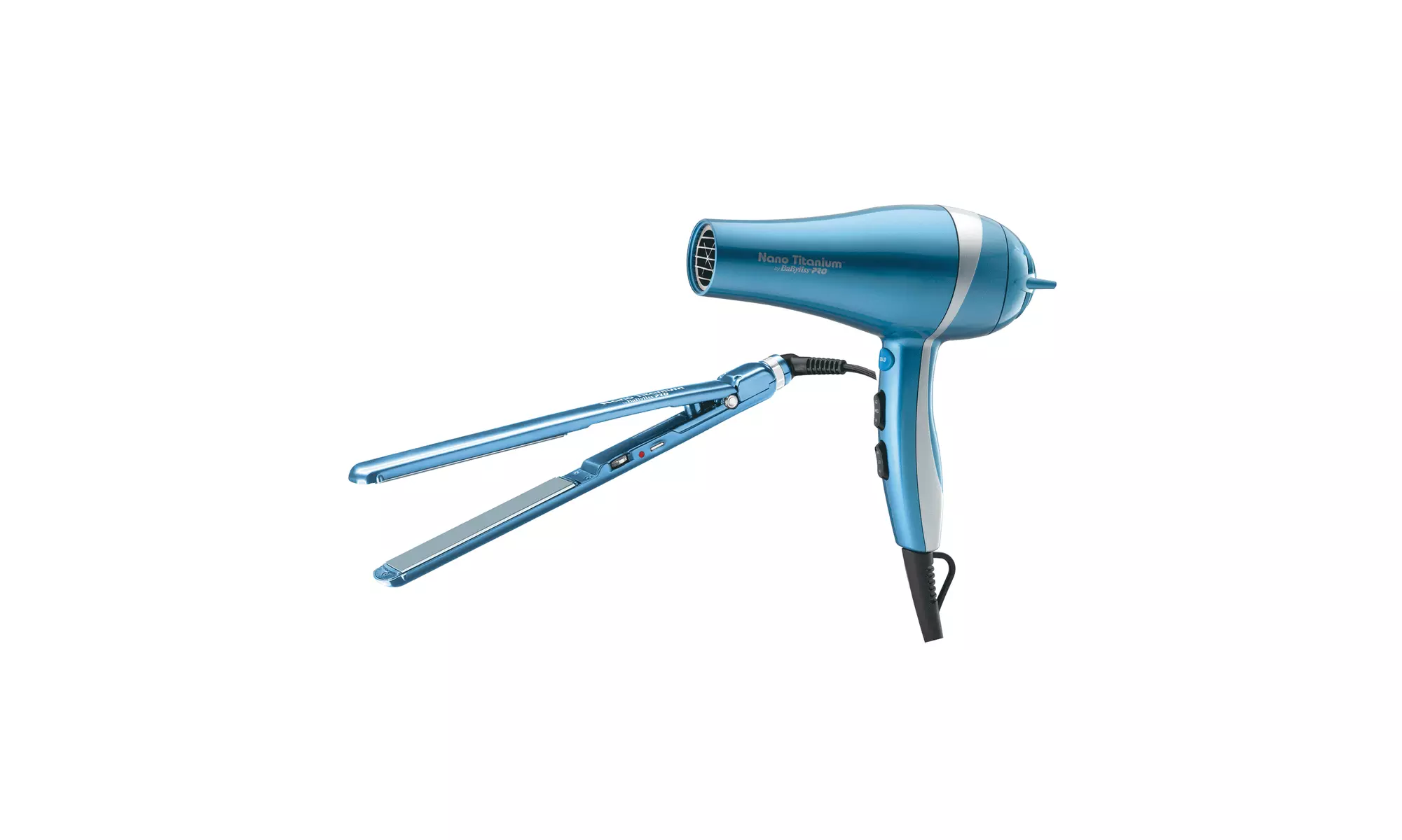 Babyliss PRO Nano Titanium 2000W Dryer & 1 1/2" Ultra-Thin Straightener Combo - Second Medium