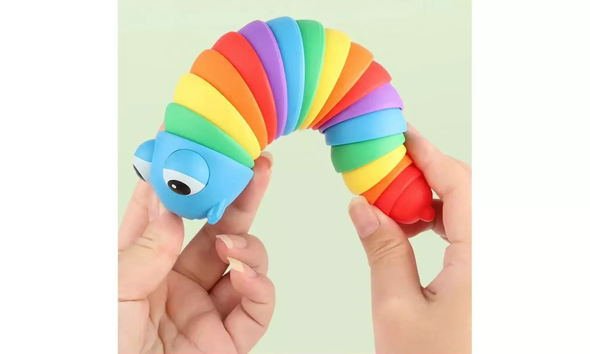Zummy  Fidget Slug Mini Toys 3D Articulated Sensory Toy Gift for Kids Children 