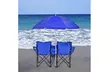 Portable Outdoor Camp Picnic 2-Seat Folding Chair with Sun Umbrella&Carrying Bag - Second Medium
