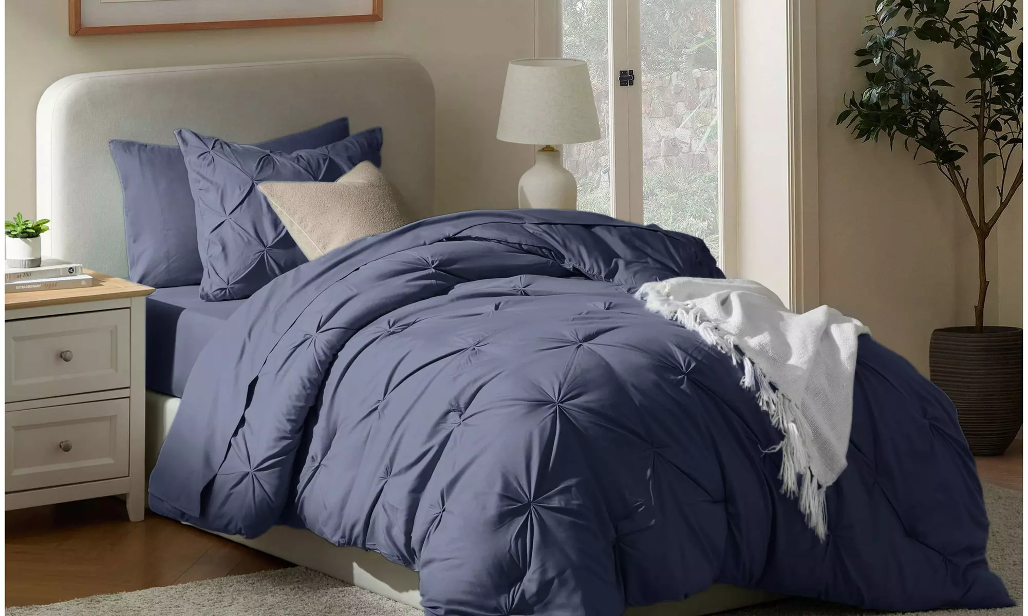 Nestl 5-7Pc Pinch Pleat  Bed in a Bag Set