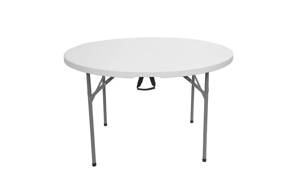 48inch Round Folding Table Outdoor Folding Utility Table White - Primary Image