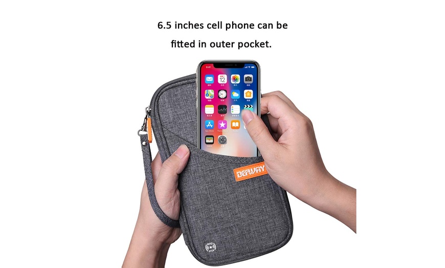 Image 28: Travel Wallet RFID Blocking Document Organizer Bag
