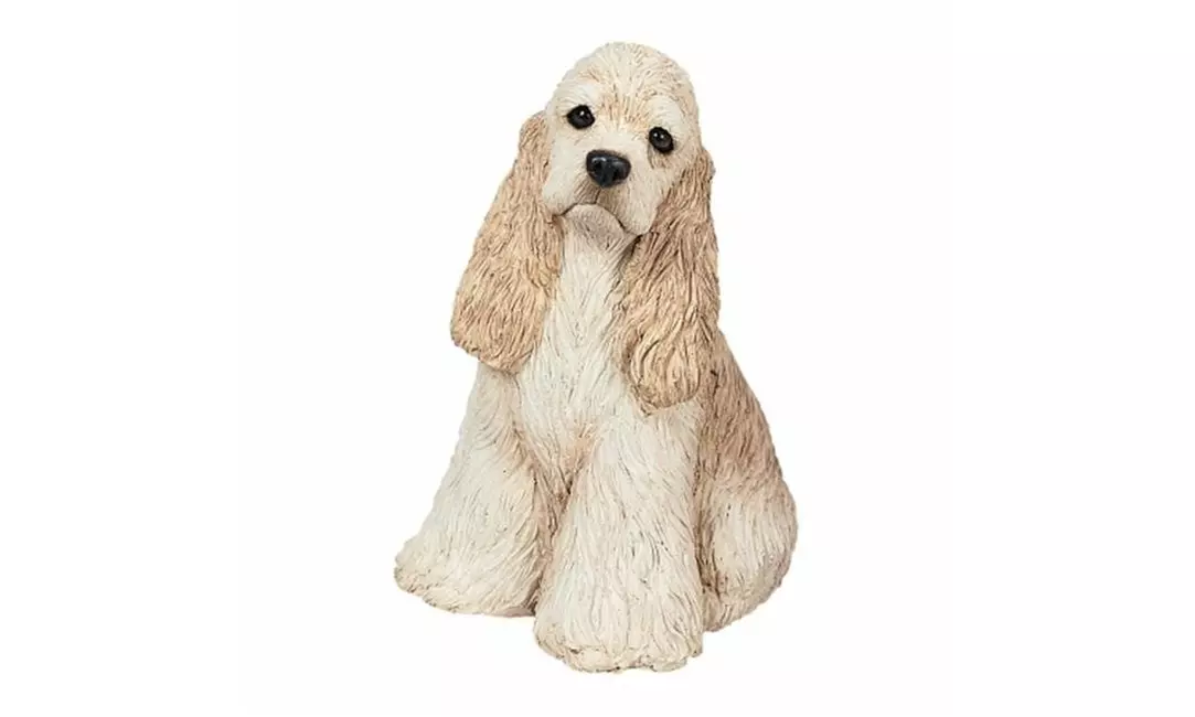 Sandicast MS203 Mid Size Buff Cocker Spaniel Sculpture Sitting - Primary Image