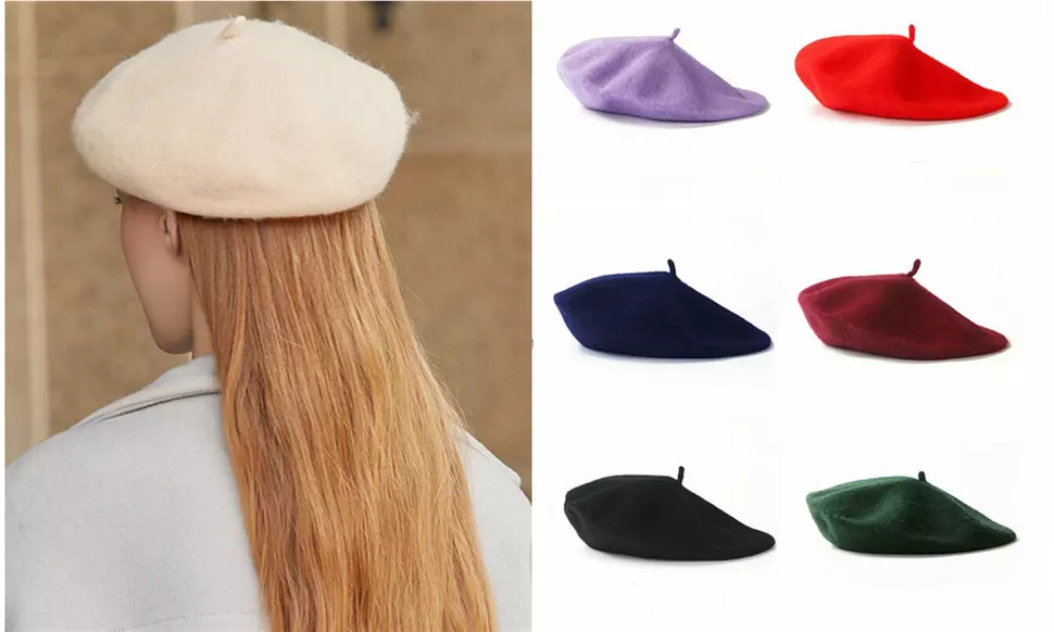 Fashion Women French Style Beret Classic Soft Wool Warm Cap Beanie