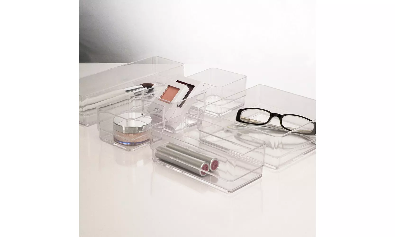 6 Piece Acrylic Desk Organizer Set Clear - Second Medium