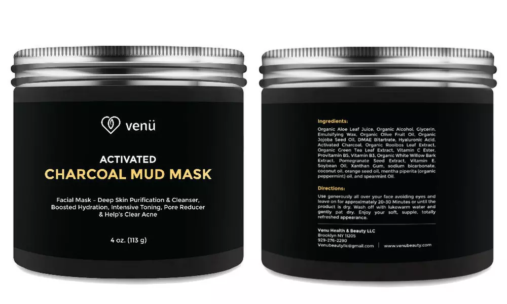 Activated Charcoal Facial Mud Mask (4.0 Oz.) - Second Medium