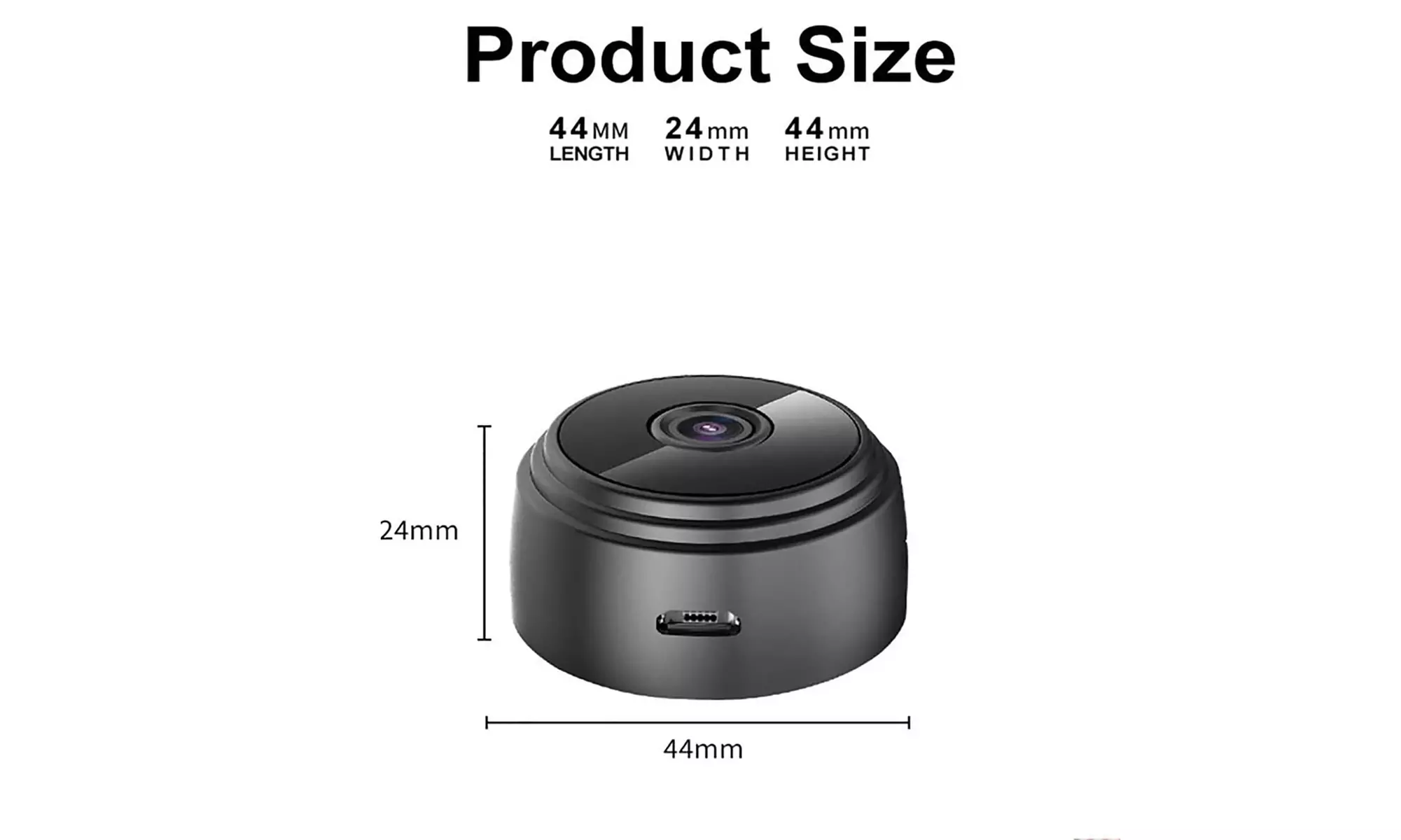 Mini WiFi Camera 1080P HD IP Security Cam with Night Vision & Magnetic Mount 