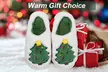 Cozy Christmas Tree Slippers Festive Plush House Shoes with Non-Slip Sole - Second Medium