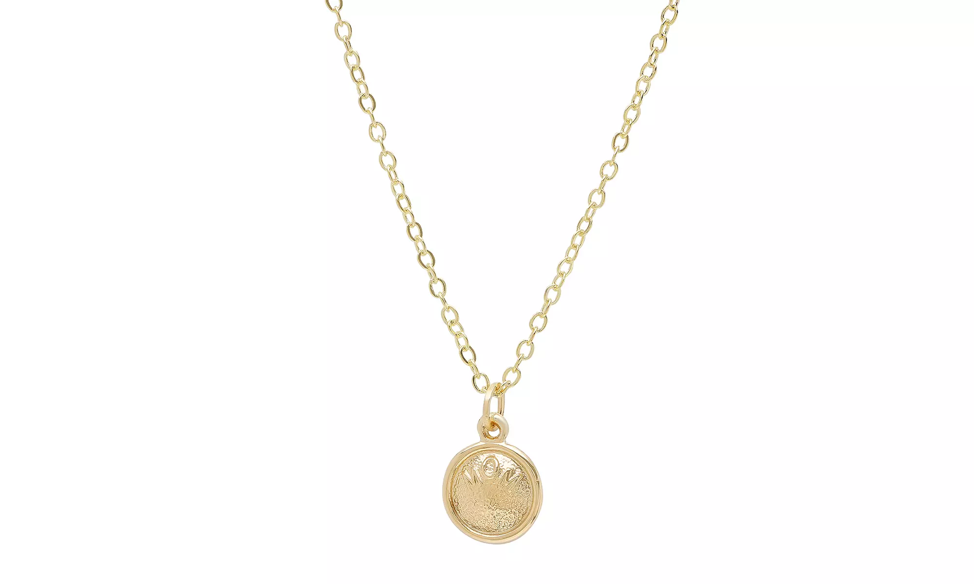 Disc Pendant Necklace In 14K Solid Gold