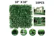 10/20x Artificial Boxwood Mat Wall Hedge Decor Privacy Fence Panel Grass 10"x10" - Second Medium