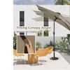 Image 8: 9ft. Patio Umbrella Solar LED Lights Steel Tilt with Crank
