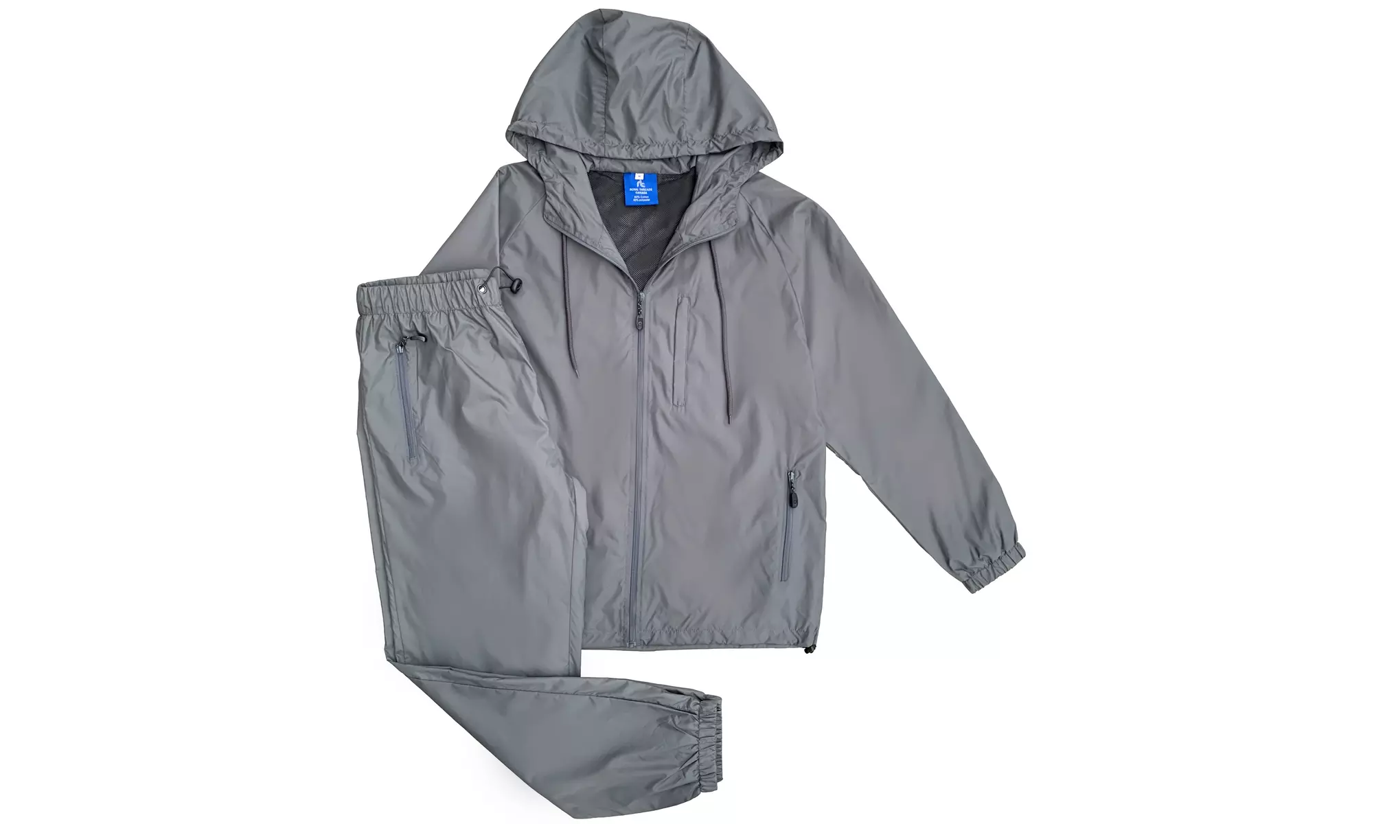 Men's 2-Piece light weight Windbreaker Suit Sauna GYM Set with Mesh Lining 