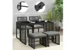 Costway Five-Piece Rattan-Effect Outdoor Dining Set - Second Medium