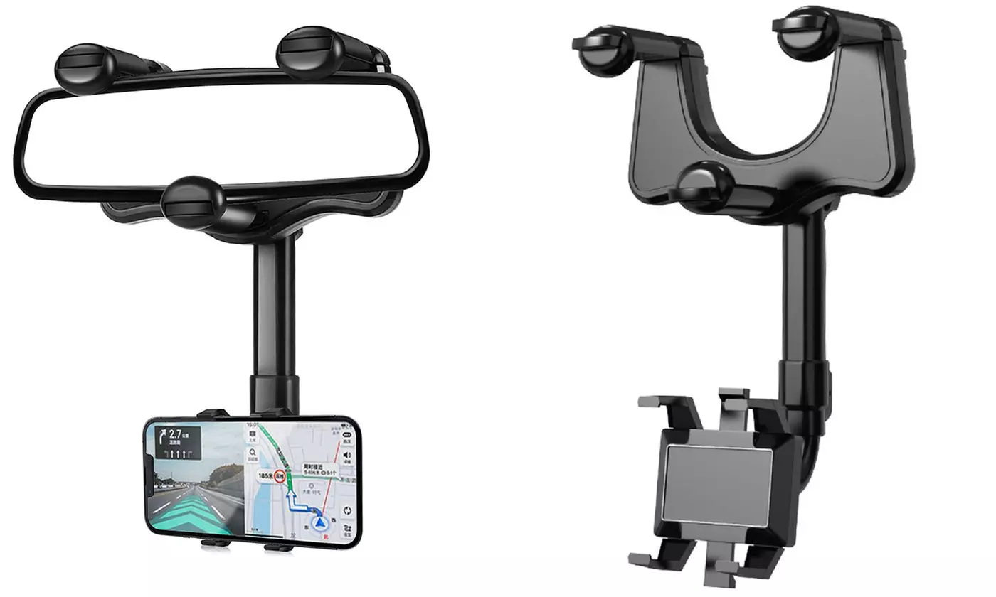 iMounTEK Rearview Mirror Phone Holder 360-Degree Rotation Mount Car Phone Holder - Primary Image