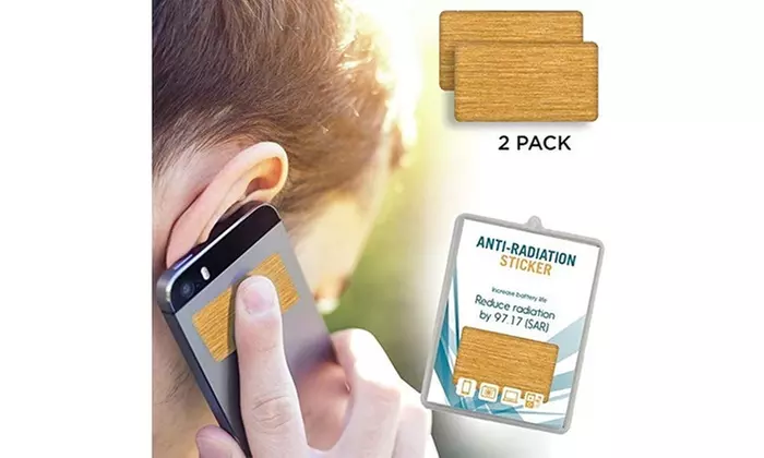 Anti EMF Radiation Protection Shield Stickers for Cell Phones, Laptops - 2 Pack - Primary Image