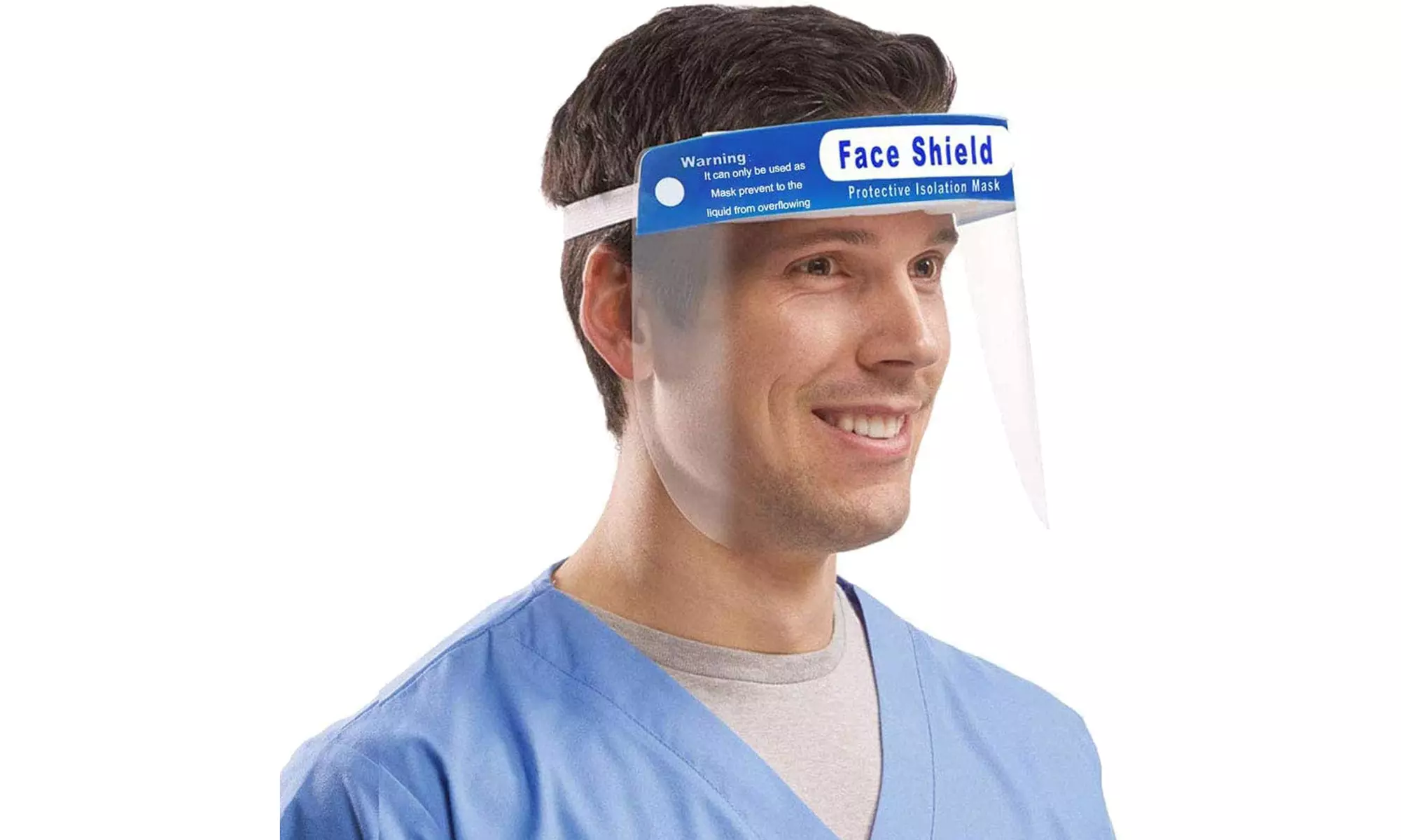 Safety Face Shield Full Protection Lightweight Headband w/ Clear Anti-Fog Lens - Primary Image