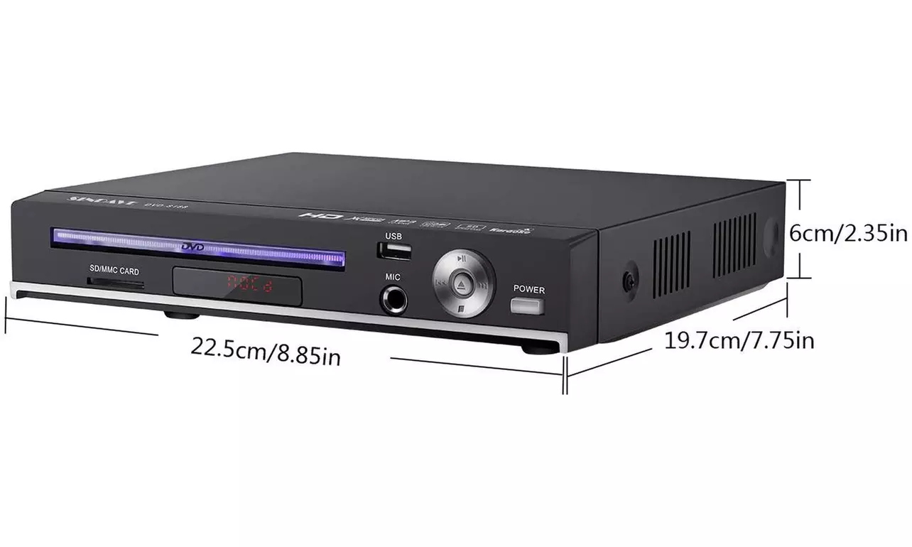 DVD Player, Sindave Compact DVD Players for TV Region Full HD Upscaling  - Second Medium
