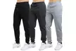 3-Pack Blue Ice Men's Fleece-Lined Jogger Sweatpants with Zipper Pockets - Second Medium