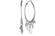 Playboy Earrings Hoops Bunny Charms Stars Swarovski Crystals Dangles Licensed - Second Medium