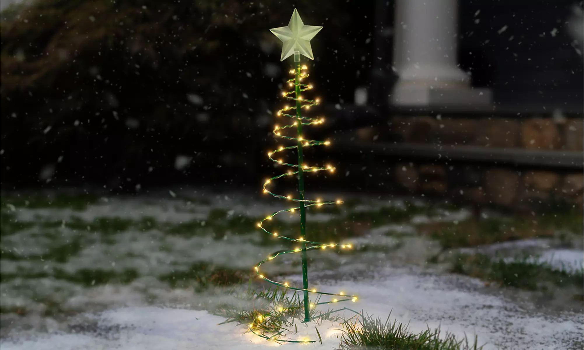 Outdoor LED Christmas Tree Decoration- 2 Colors, 2 Sizes, 1 & 2-Pack