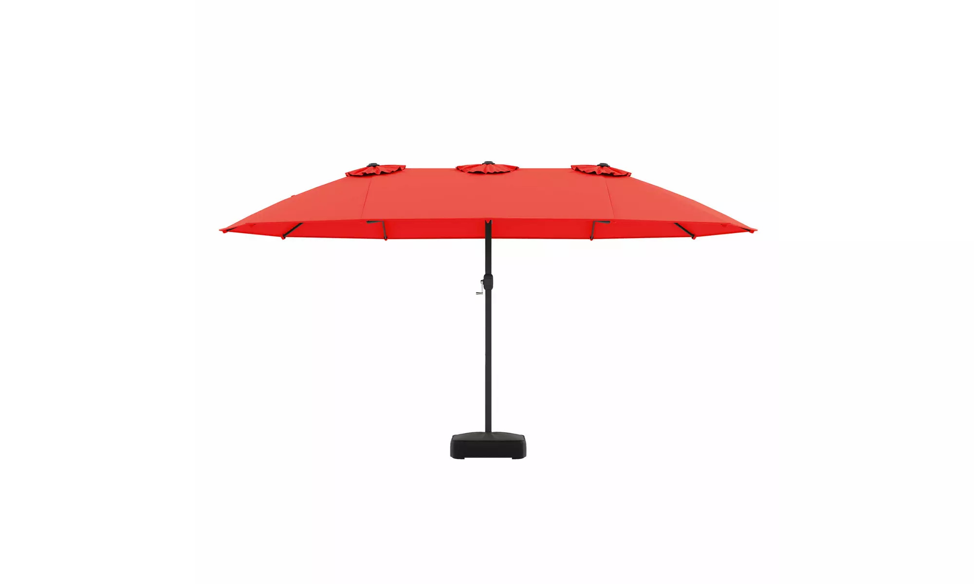 15FT Double-Sided Twin Patio Umbrella Sun Shade Outdoor Crank Market