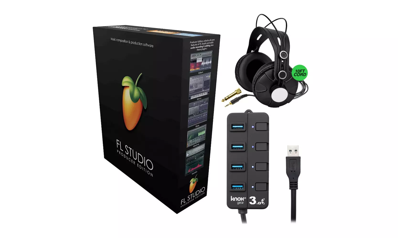 FL Studio 20 - Producer Edition (Boxed) Bundle with Headphones & USB 3.0 Hub - Primary Image