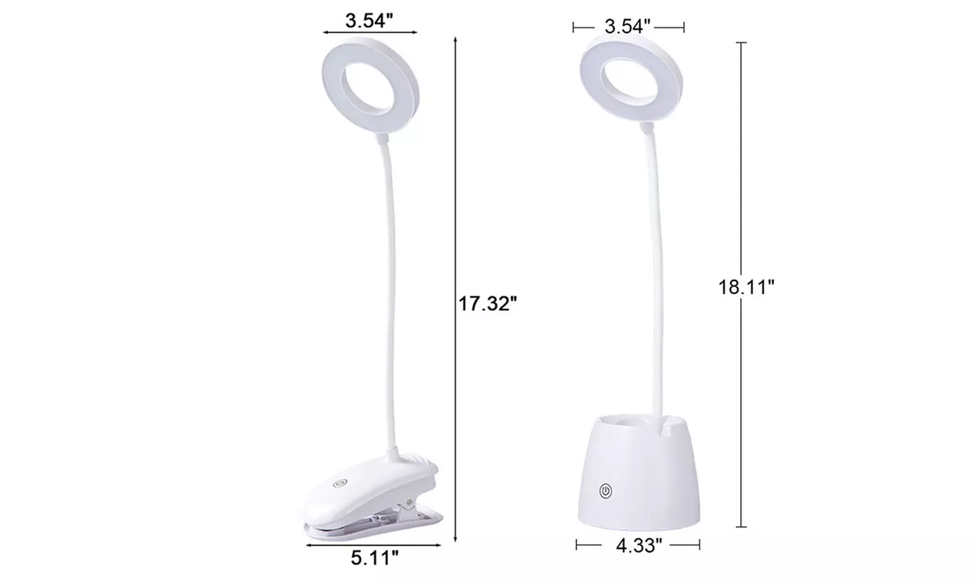 3 Light Modes Dimmable LED Desk Lamp with Pen Holder