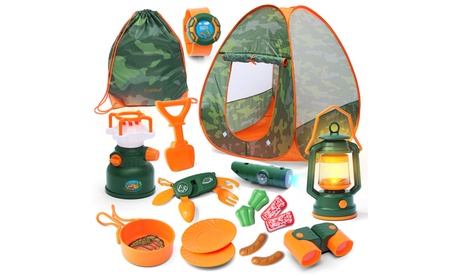 CraftBud Kids Camping Play Set 17 PCs Orange Unisex Child