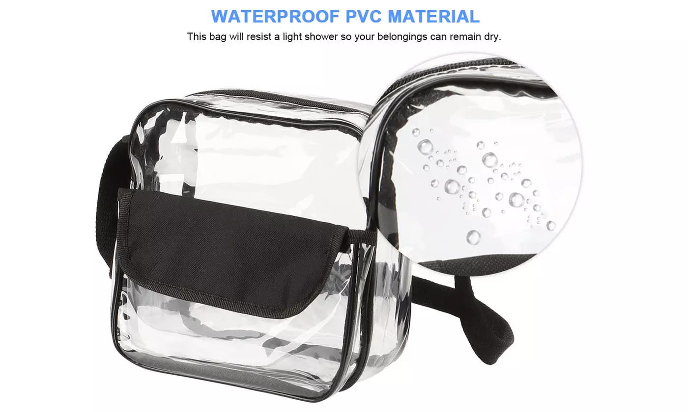 Clear PVC Stadium Approved Sling Bag Crossbody Purse Fanny Pack