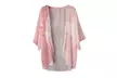 Chiffon Floral Print 3/4 Sleeve Kimono Cardigan Cover Up Casual Blouse Tops - Second Medium