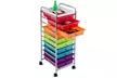Costway 10 Drawers Rolling Organizer Cart Craft Utility Mobile Trolley Chrome  - Second Medium