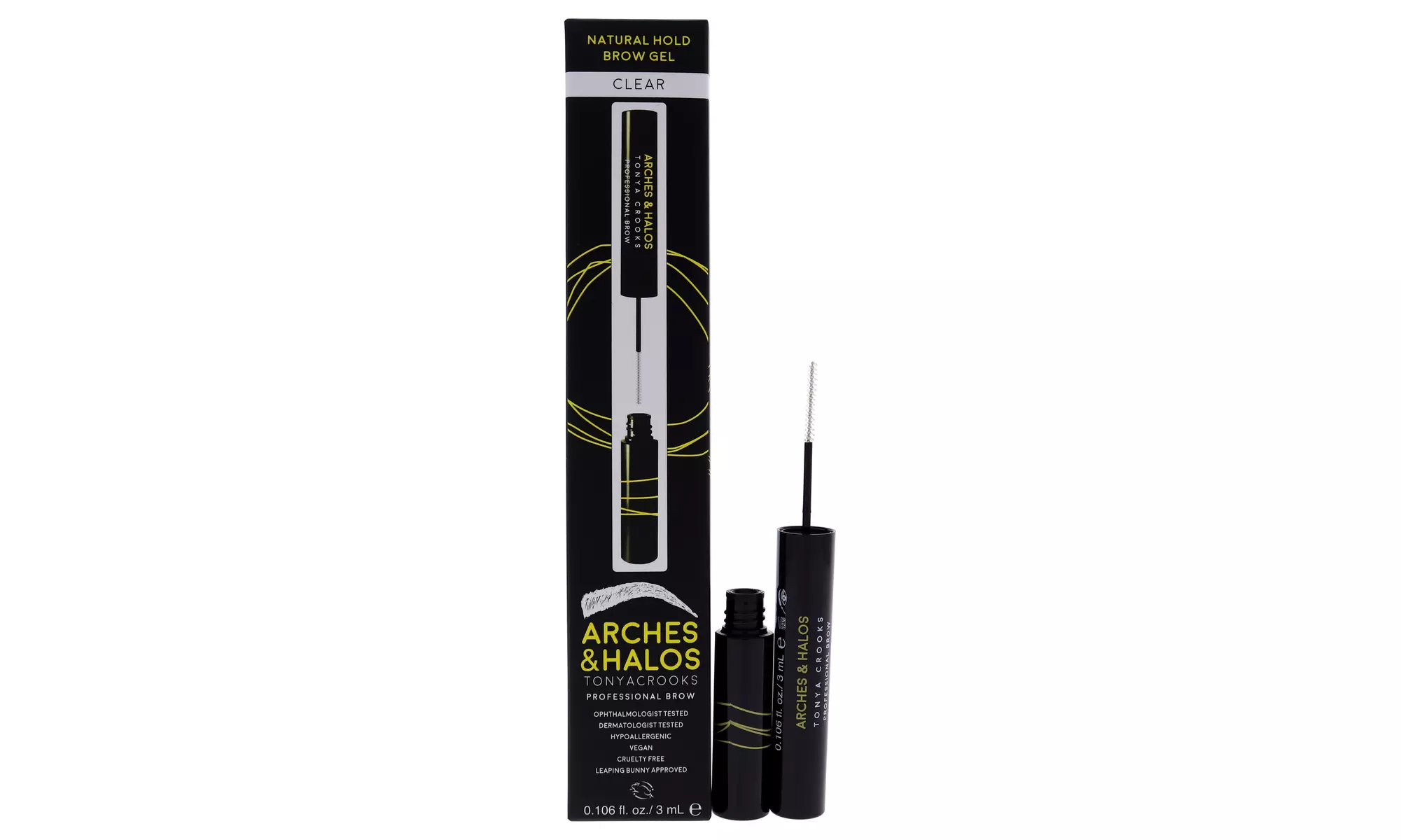 Arches & Halos Natural Hold Brow Gel in Clear, 0.1 oz