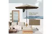 9ft. Patio Umbrella Solar LED Lights Steel Tilt with Crank - Second Medium
