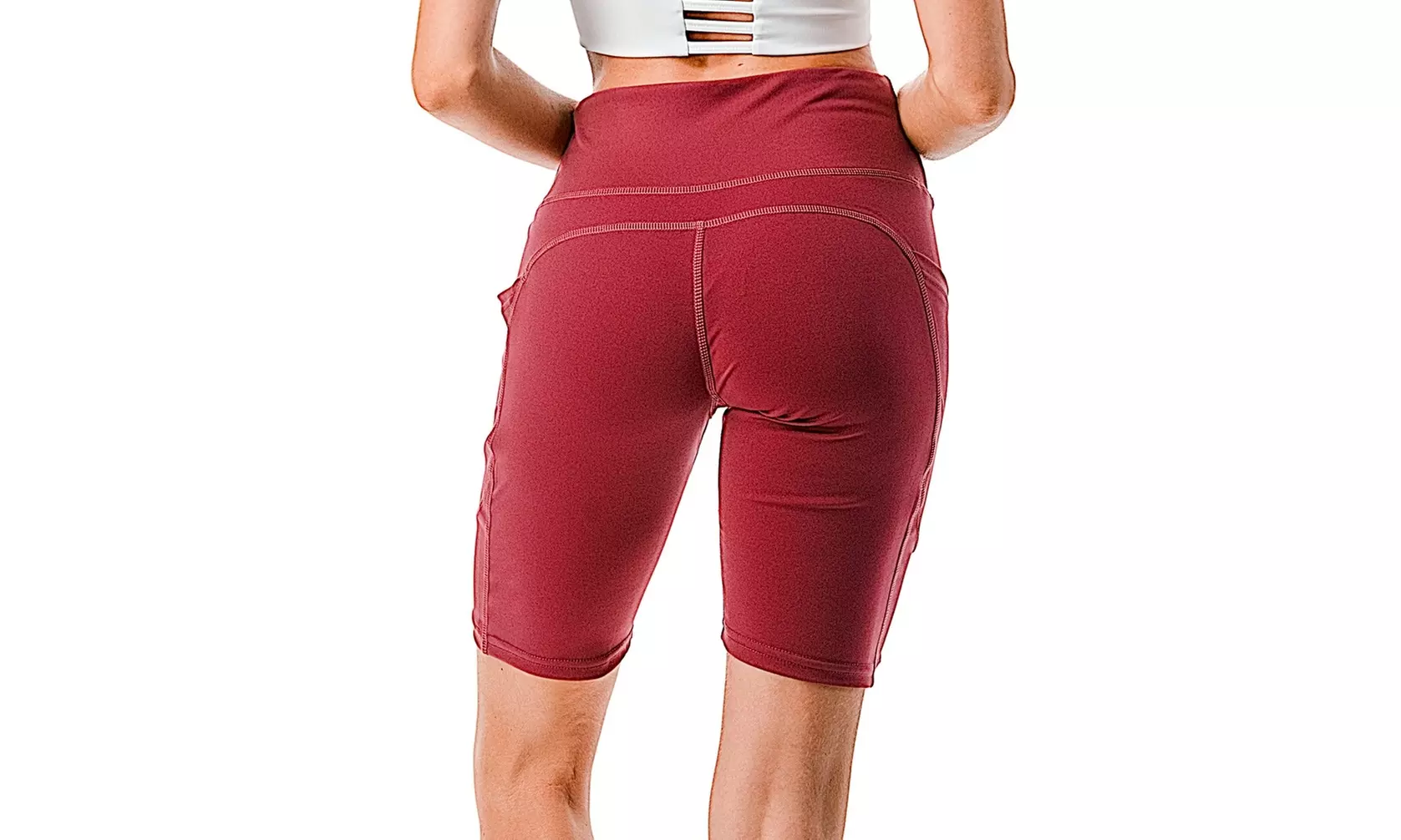 2-Pack Women's Biker Bermuda Shorts High Waisted Tummy Control Leggings 