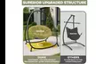 Heavy-Duty Steel Hanging Egg Swing Chair with Cushion and Stable Four-Leg Base - Second Medium