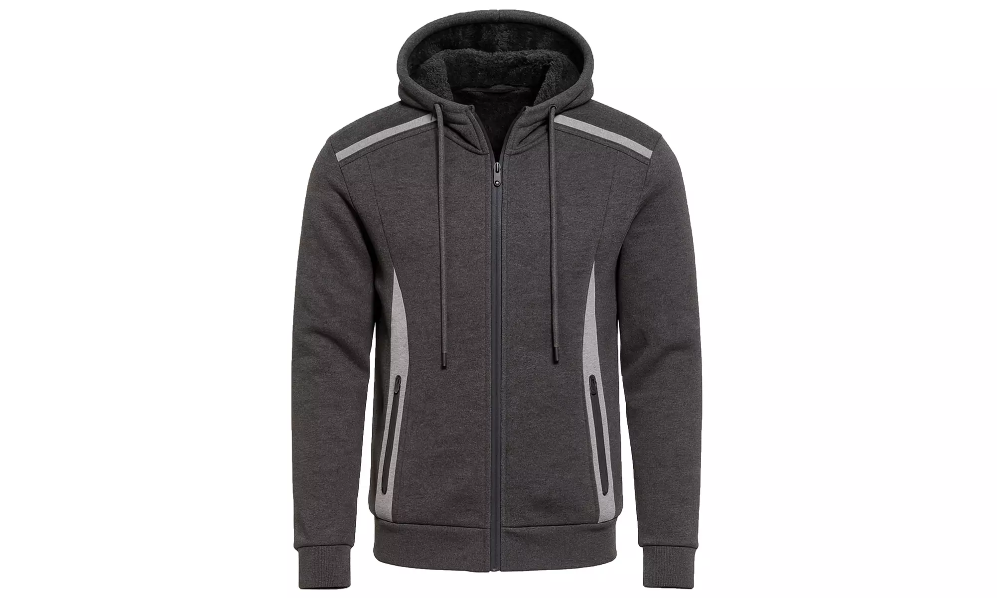 Men's Heavyweight Sherpa Fleece-Lined Full Zip Hoodie (Sizes, S to 3XL)